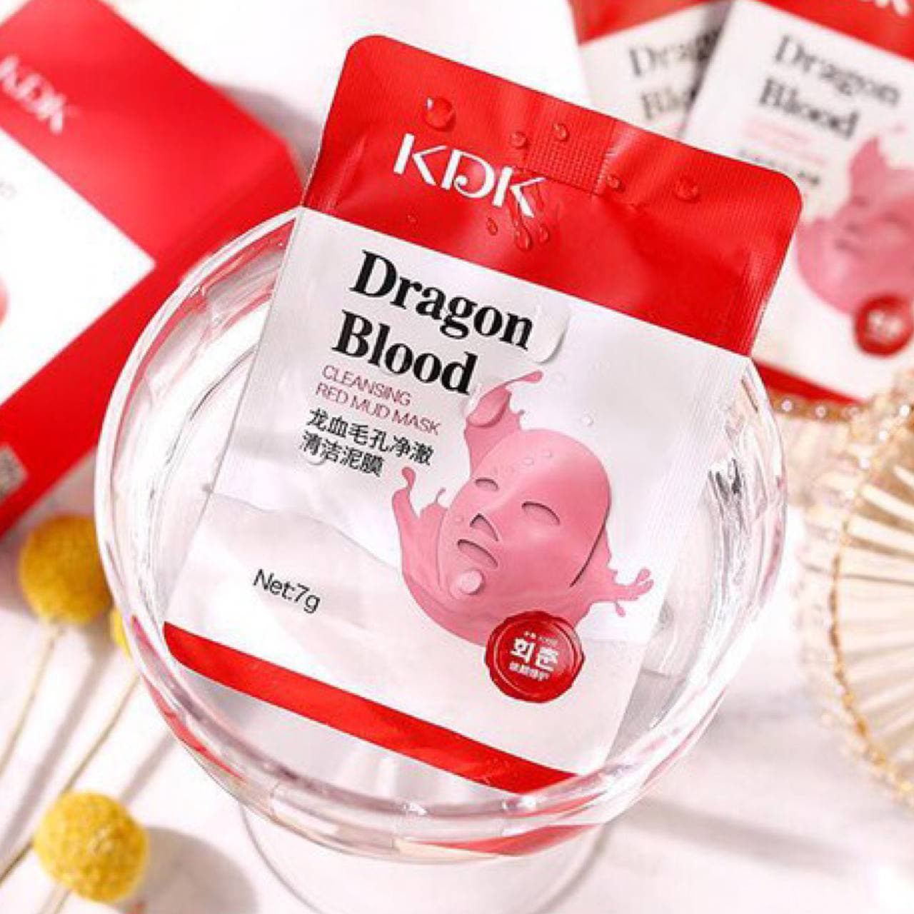 ماسک ساشهای پاکسازی پوست خون اژدها Dragon Blood کی دی کی KDK — تصویر ۲
