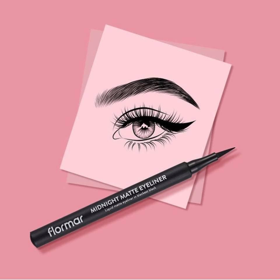 خط چشم ماژیکی مشکی مات Midnight فلورمار حجم 1.2 میل — تصویر ۵