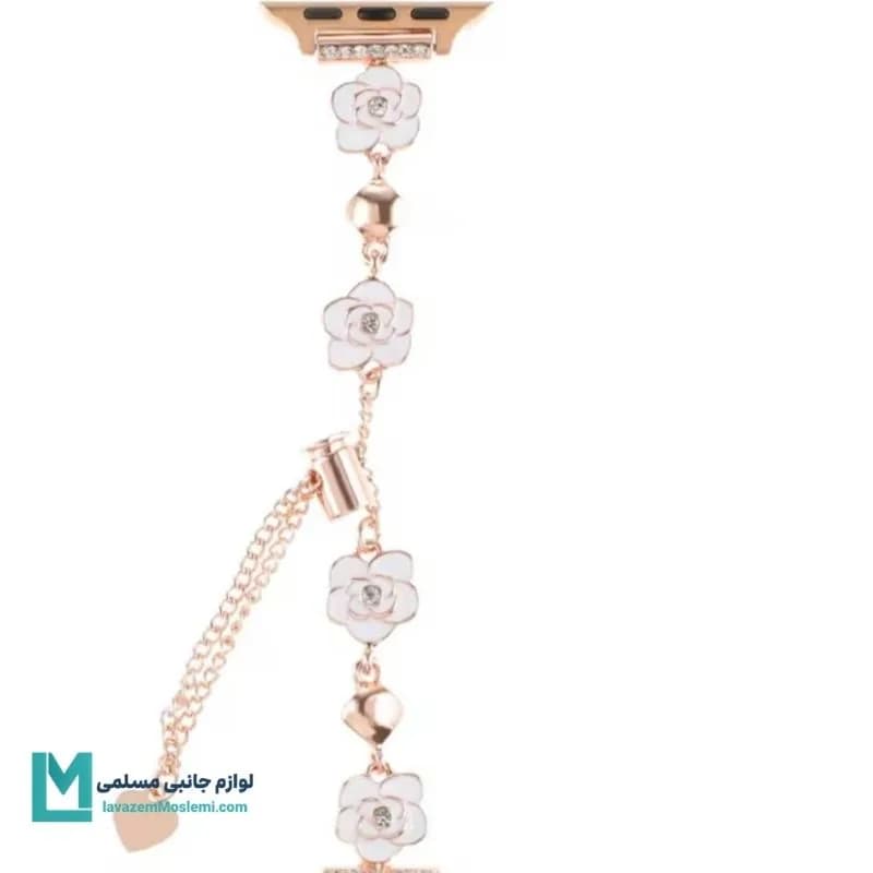 بند اپل واچ دیاموند گل شنل مینیمال کد W1089 | لوازم جانبی مسلمی — تصویر ۵