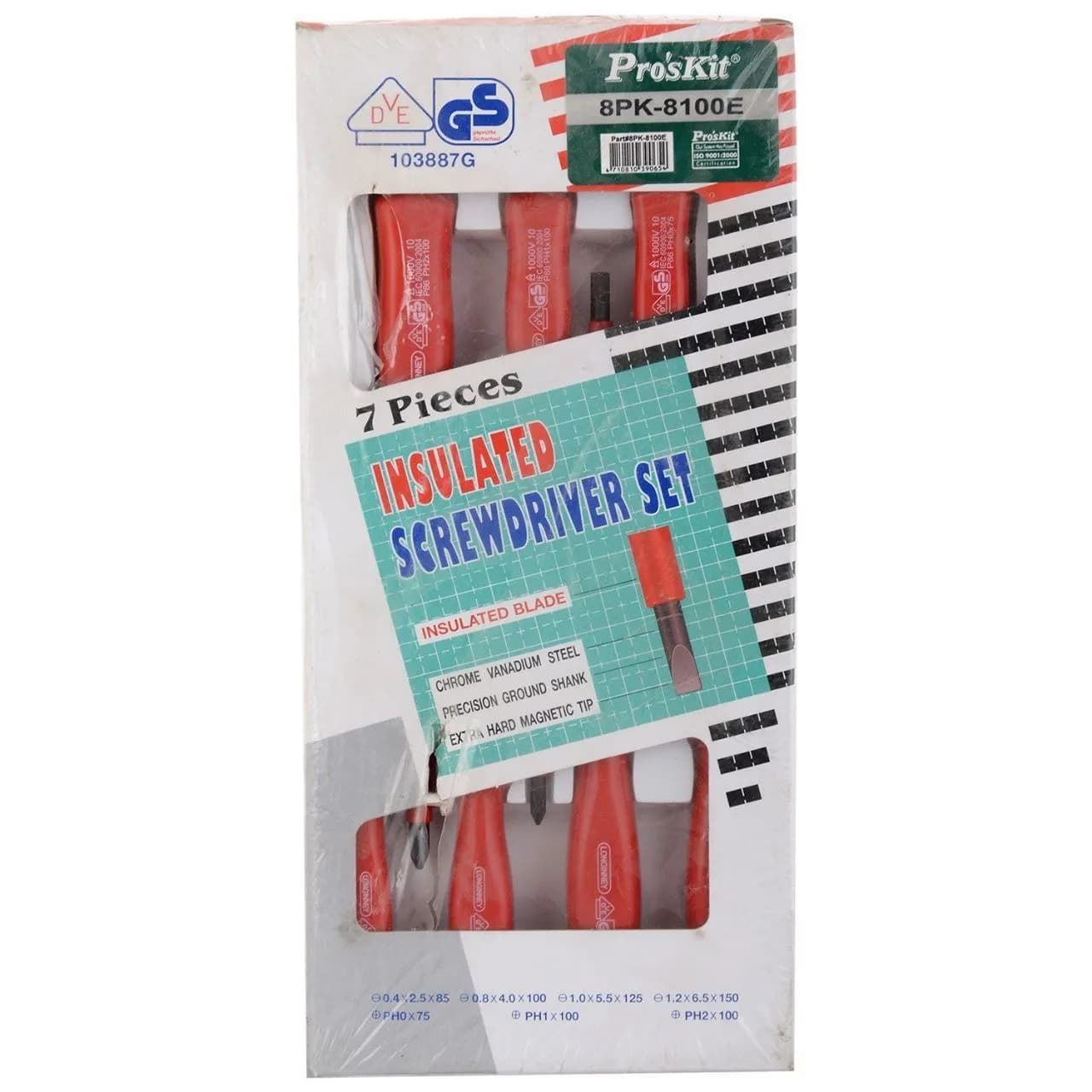 ست پیچ گوشتی عایق 1000 ولت PROSKIT-8PK-8100E — تصویر ۲