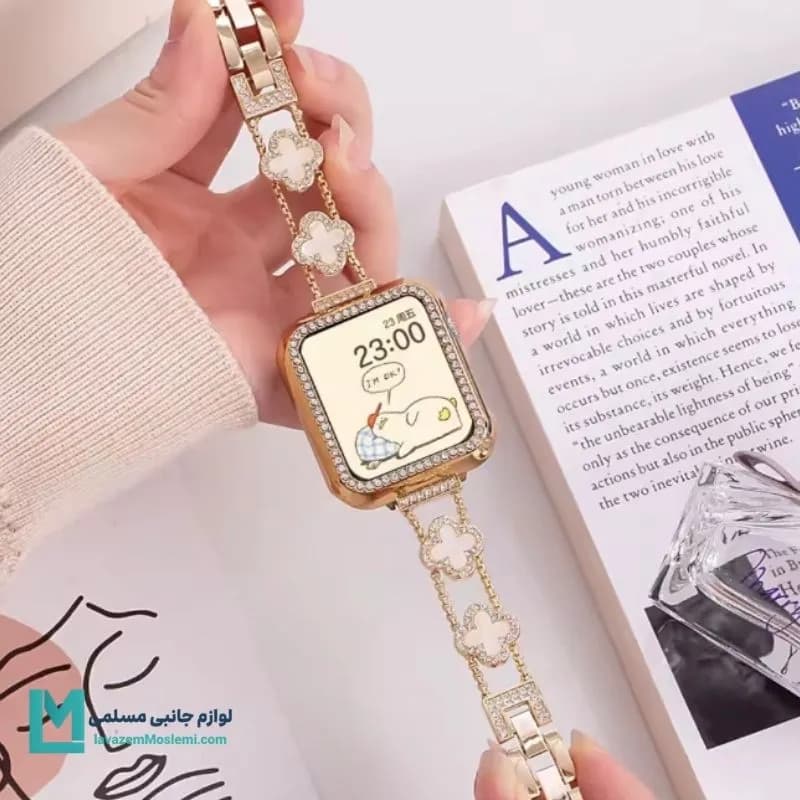 بند اپل واچ دیاموند ون کلیف YSL کد W1088 | لوازم جانبی مسلمی — تصویر ۴