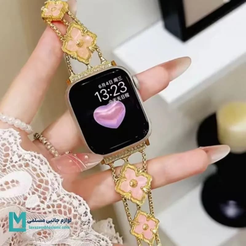 بند اپل واچ دیاموند گل شنل کد W1087 | لوازم جانبی مسلمی — تصویر ۴