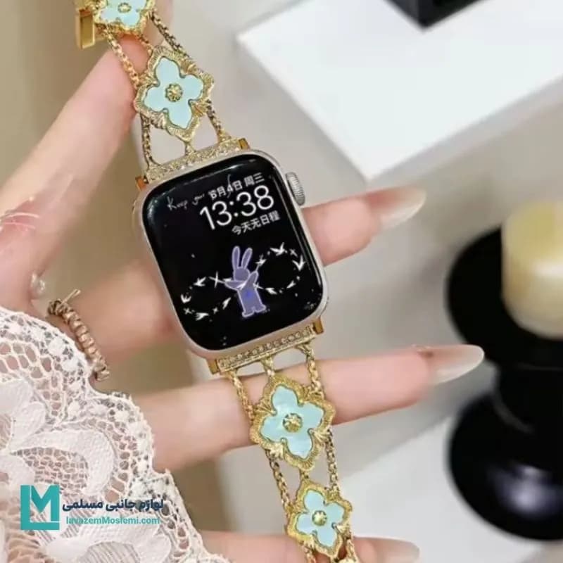 بند اپل واچ دیاموند گل شنل کد W1087 | لوازم جانبی مسلمی — تصویر ۶