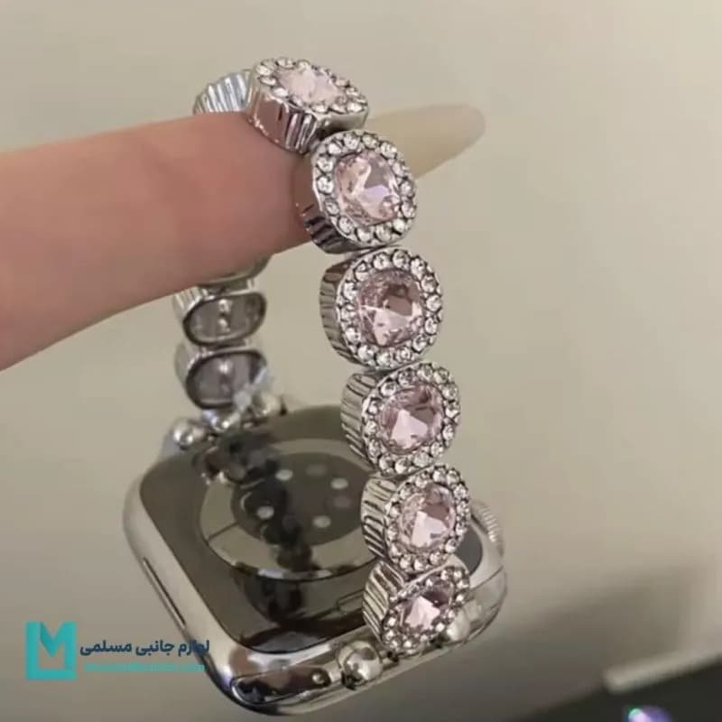 بند اپل واچ فول دیاموند کرون کد W1085 | لوازم جانبی مسلمی — تصویر ۲