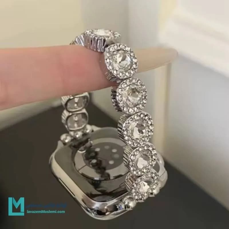 بند اپل واچ فول دیاموند کرون کد W1085 | لوازم جانبی مسلمی — تصویر ۴