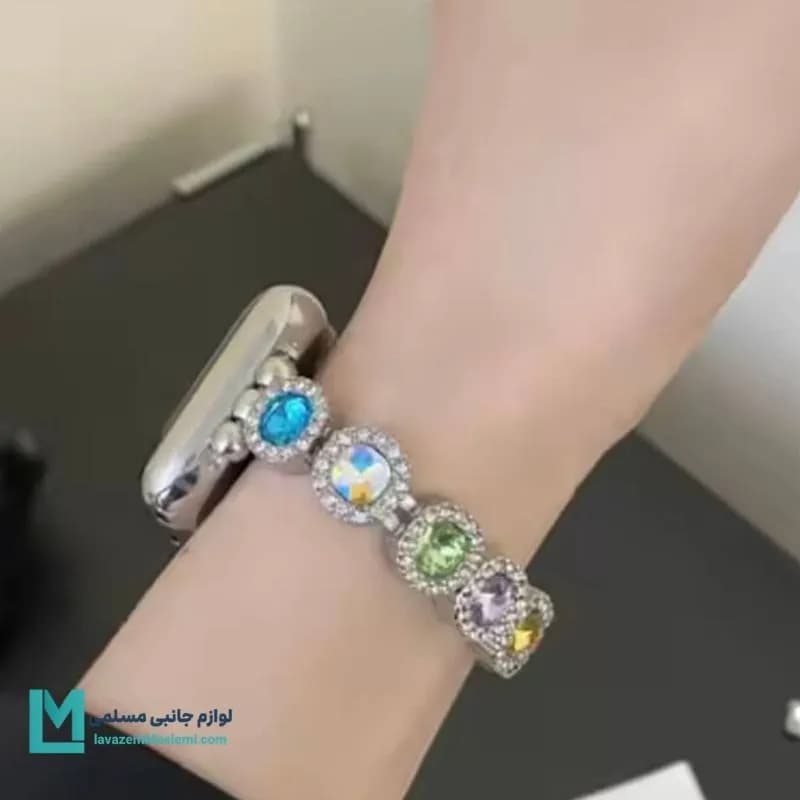بند اپل واچ فول دیاموند کرون کد W1085 | لوازم جانبی مسلمی — تصویر ۵