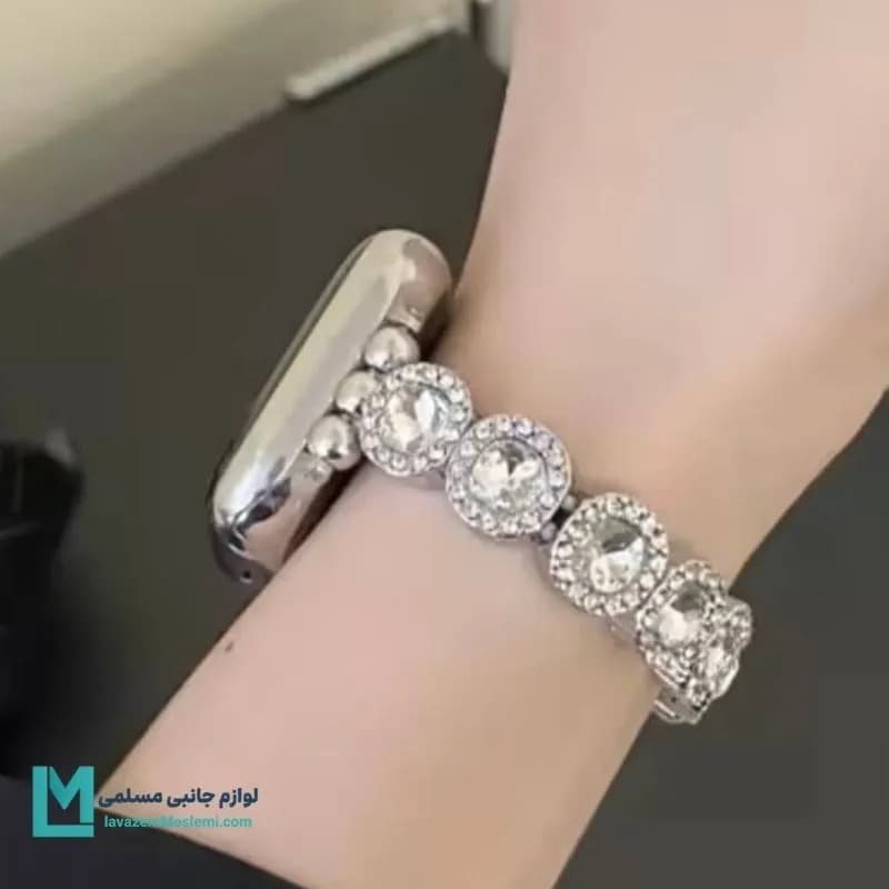 بند اپل واچ فول دیاموند کرون کد W1085 | لوازم جانبی مسلمی — تصویر ۳