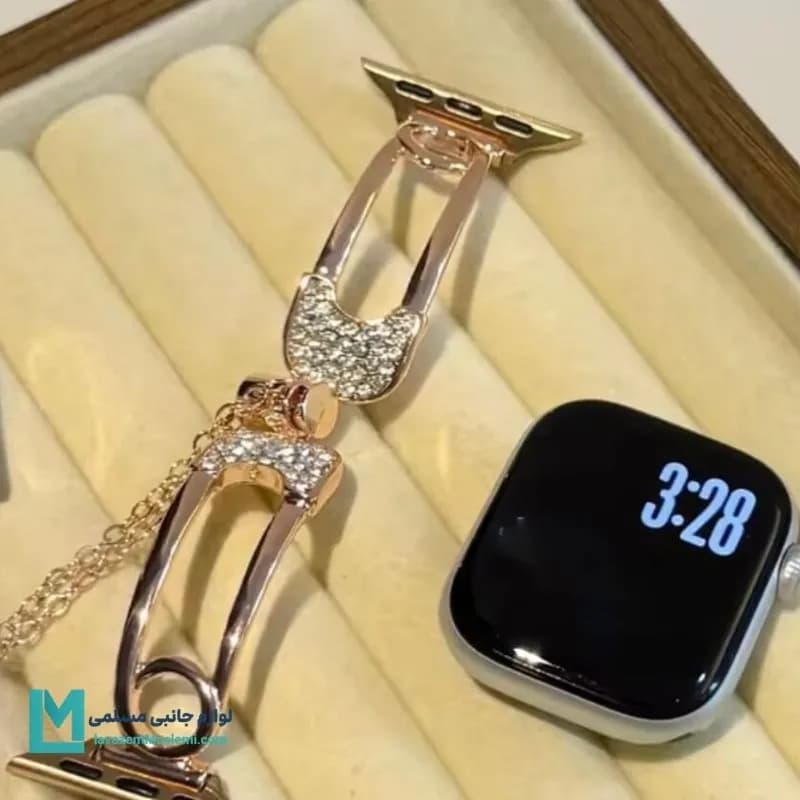 بند اپل واچ دیاموند طرح سنجاق کد W1084 | لوازم جانبی مسلمی