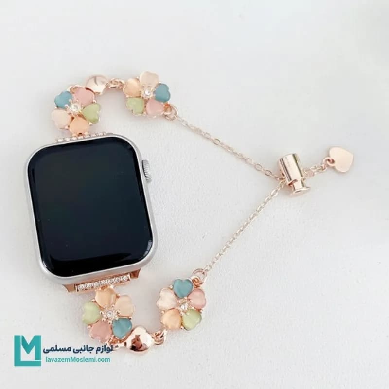 بند اپل واچ دیاموند گل بابونه ۳ کد W1082 | لوازم جانبی مسلمی