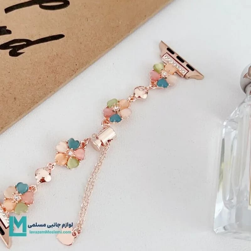 بند اپل واچ دیاموند گل بابونه ۳ کد W1082 | لوازم جانبی مسلمی — تصویر ۲