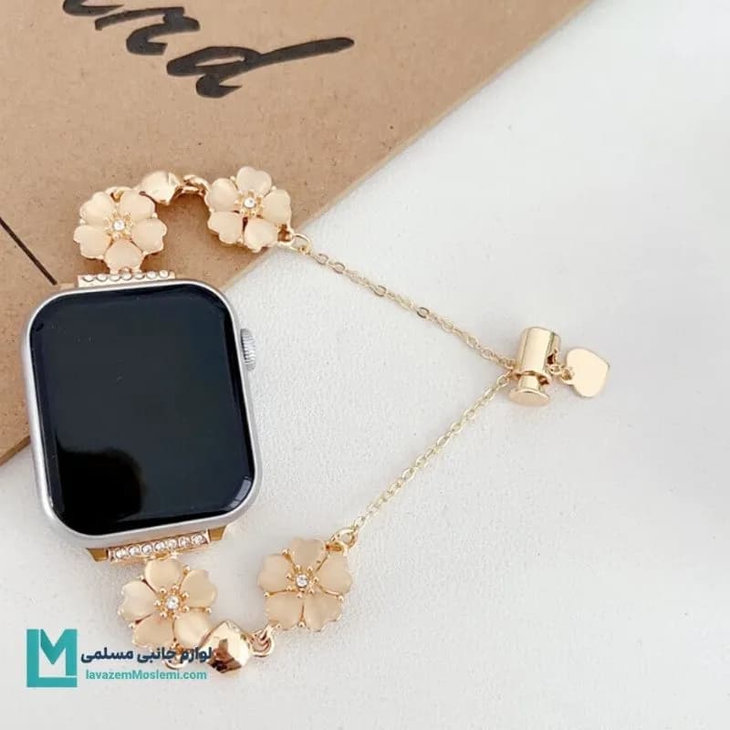 بند اپل واچ دیاموند گل بابونه ۳ کد W1082 | لوازم جانبی مسلمی — تصویر ۳