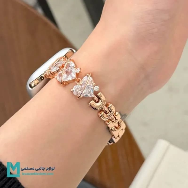 بند اپل واچ دیاموند قلب مینیمال ۲ کد W1080 | لوازم جانبی مسلمی — تصویر ۲