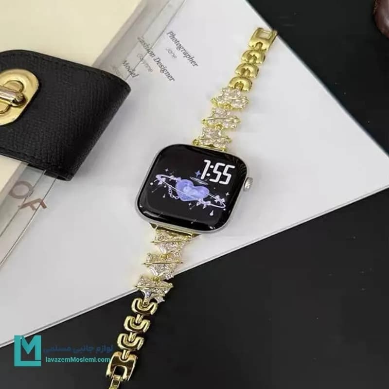 بند اپل واچ دیاموند قلب مینیمال ۲ کد W1080 | لوازم جانبی مسلمی — تصویر ۷