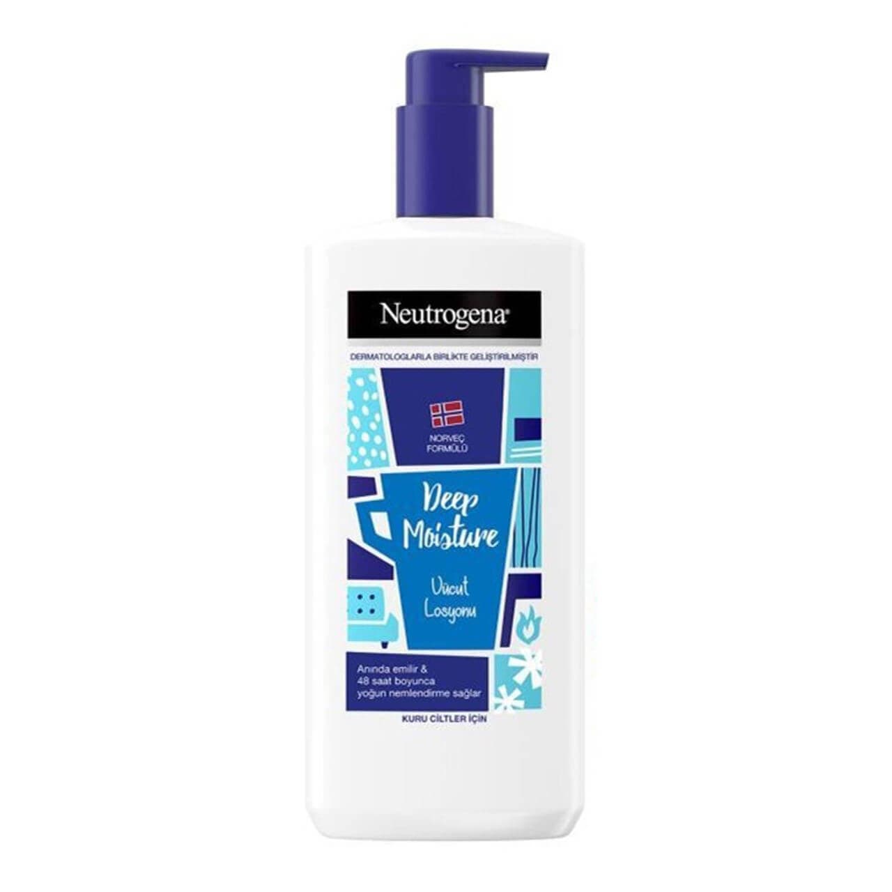 لوسیون بدن نوتروژینا 48 ساعته مدل deep moisture حجم 400 میل