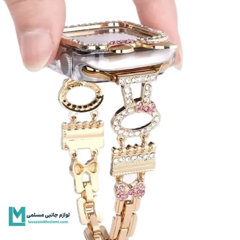 بند اپل واچ خرگوشی دیاموند کد W1078 | لوازم جانبی مسلمی