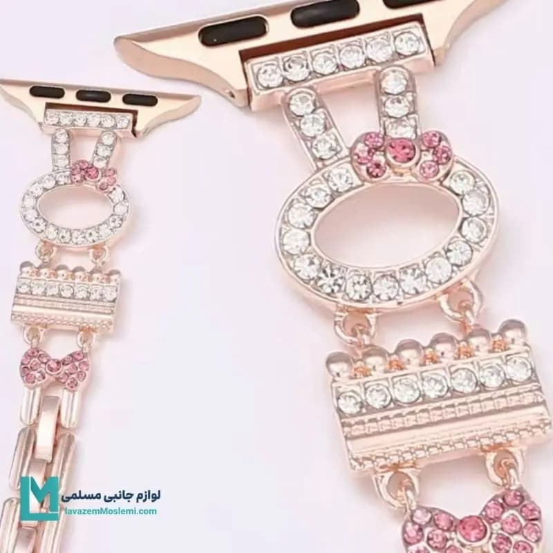 بند اپل واچ خرگوشی دیاموند کد W1078 | لوازم جانبی مسلمی — تصویر ۴