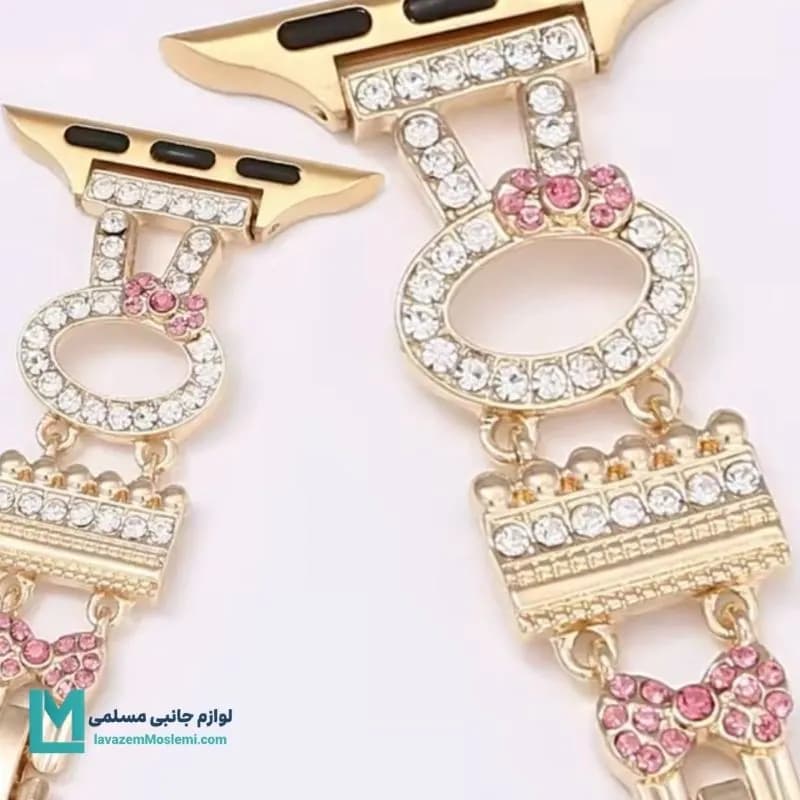 بند اپل واچ خرگوشی دیاموند کد W1078 | لوازم جانبی مسلمی — تصویر ۲