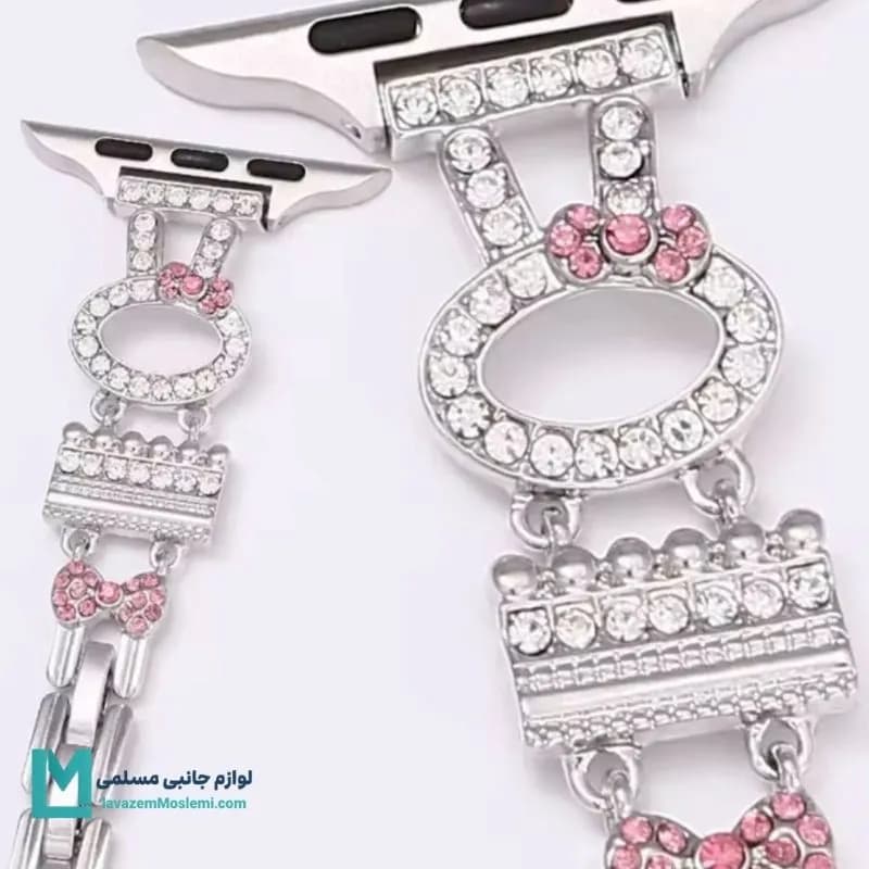 بند اپل واچ خرگوشی دیاموند کد W1078 | لوازم جانبی مسلمی — تصویر ۳