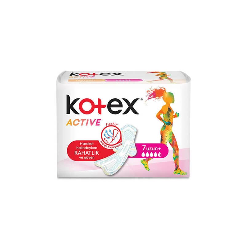 نوار بهداشتی کوتکس مدل Active بلند بسته 7 عددی