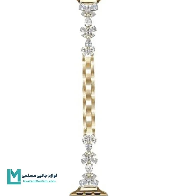 بند اپل واچ دیاموند گل و پروانه کد W1062 | لوازم جانبی مسلمی — تصویر ۲