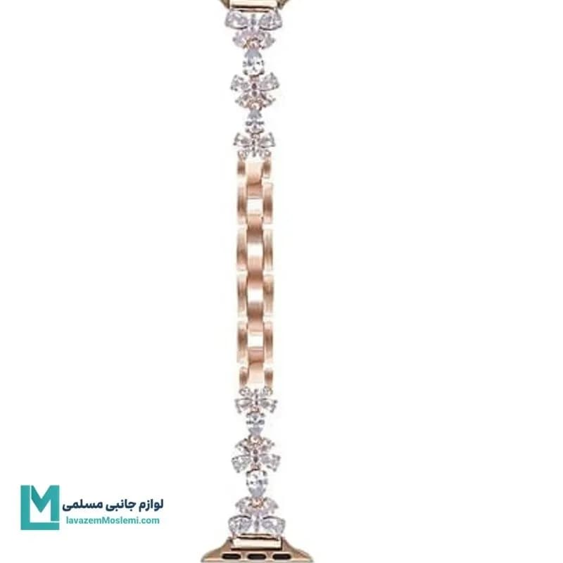 بند اپل واچ دیاموند گل و پروانه کد W1062 | لوازم جانبی مسلمی — تصویر ۳