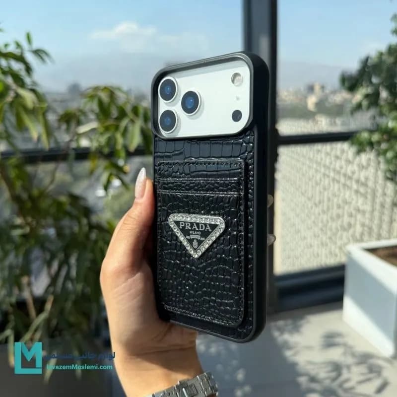 کاور چرمی جاکارتی دار prada leather کد C3468 | لوازم جانبی مسلمی — تصویر ۳