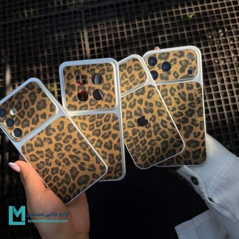 قاب گوشی فانتزی پلنگی اکلیلی کد C3464 | لوازم جانبی مسلمی