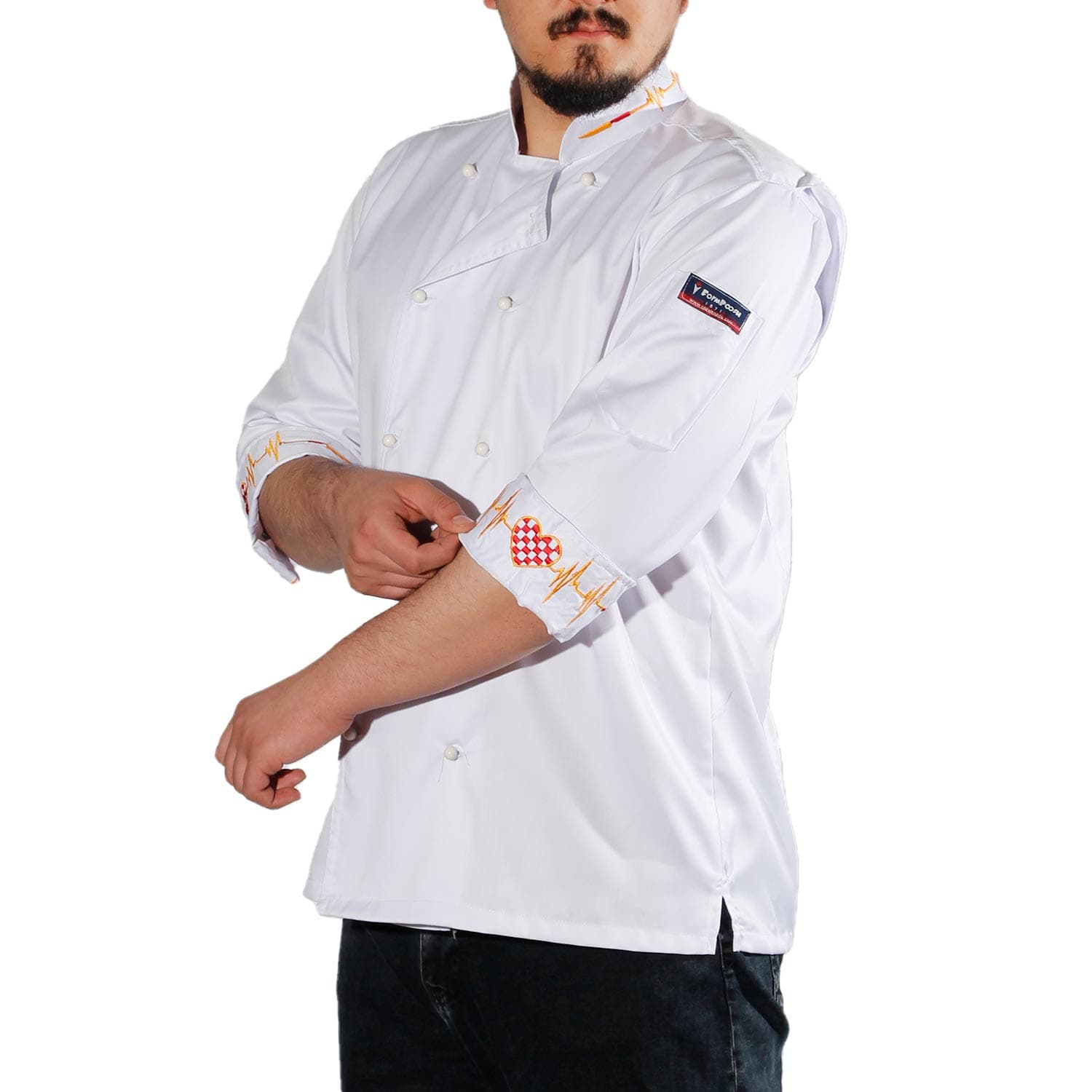 روپوش شف گلد سفید – CHEF GOLD(مناسب خانم ها وآقایان) — تصویر ۴