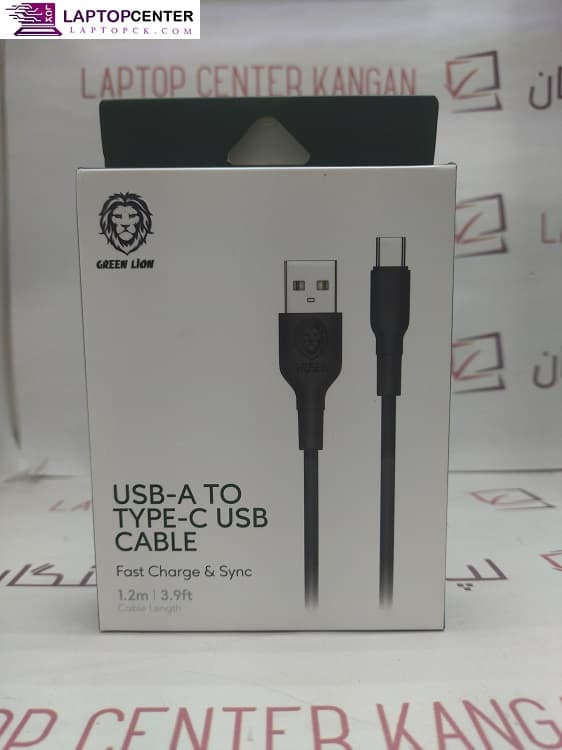 کابل تایپ سی پی وی سی گرین لاین | PVC Type-C Cable 1.2m 2A Green Lion