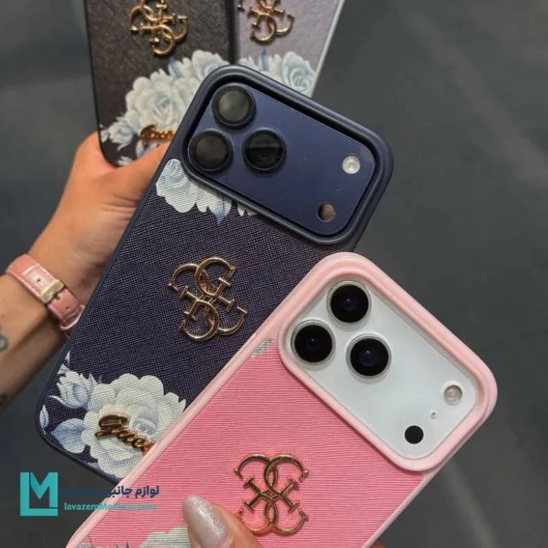 قاب چرمی flowers guess کد C3436 | لوازم جانبی مسلمی