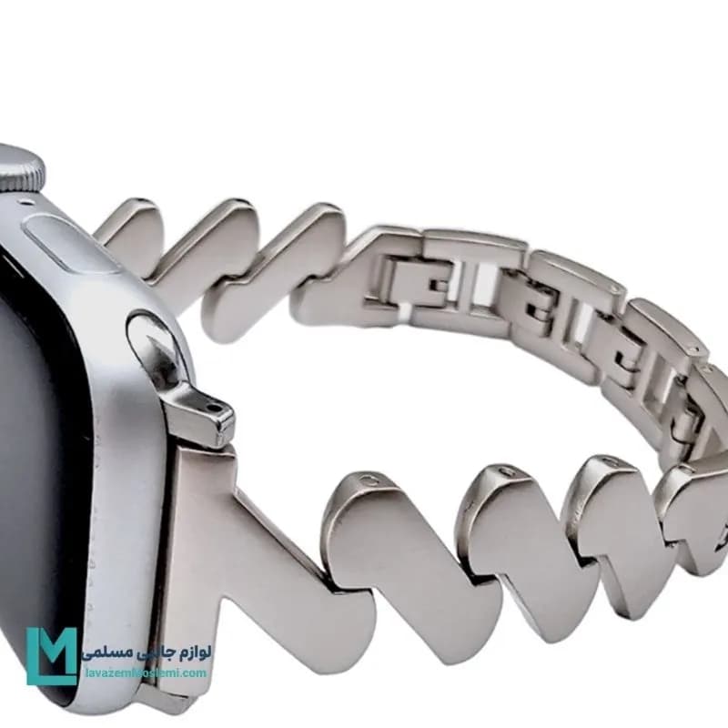 بند اپل واچ استیل زیگ زاگ کد W1050 | لوازم جانبی مسلمی — تصویر ۲