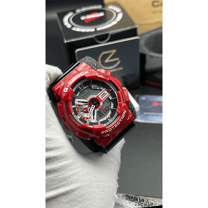 ساعت مچی مردانه کاسیو جی شاک قرمز صفحه مشکی Casio G-Shock GA-110RR Red Black Screen — تصویر ۵