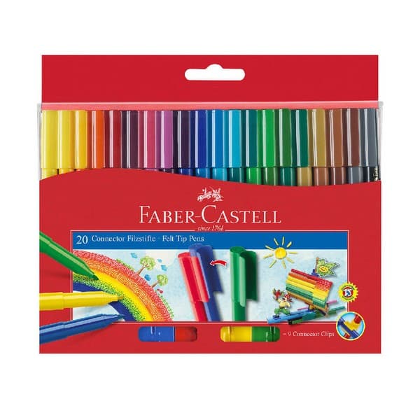 ماژیک 20 رنگ connector pens درچسبان 111200 فابرکاستل