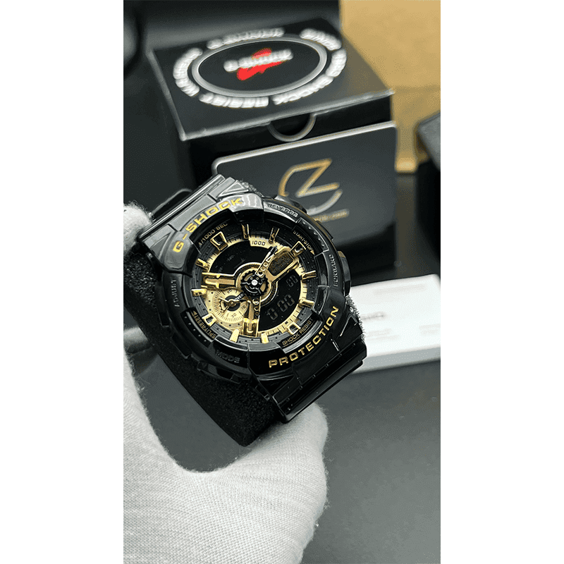 ساعت مچی مردانه کاسیو جی شاک مشکی صفحه طلایی Casio G-Shock GA-110GA Black Golden Screen — تصویر ۴