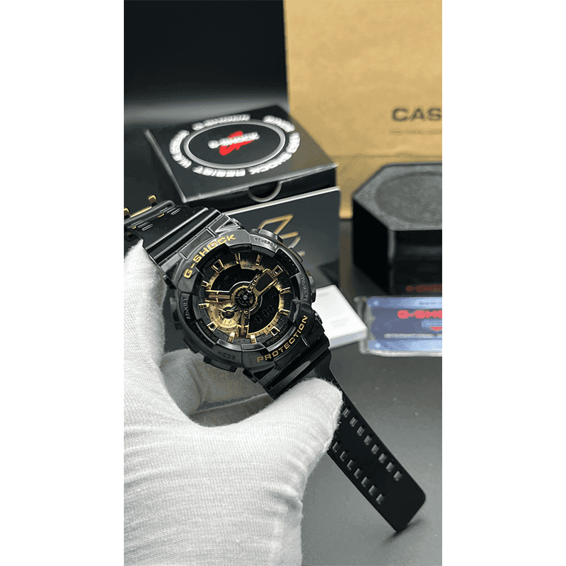 ساعت مچی مردانه کاسیو جی شاک مشکی صفحه طلایی Casio G-Shock GA-110GA Black Golden Screen — تصویر ۶