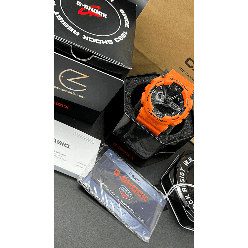 ساعت مچی مردانه کاسیو جی شاک نارنجی صفحه مشکی Casio G-Shock GA-110MR Orange Black Screen — تصویر ۳