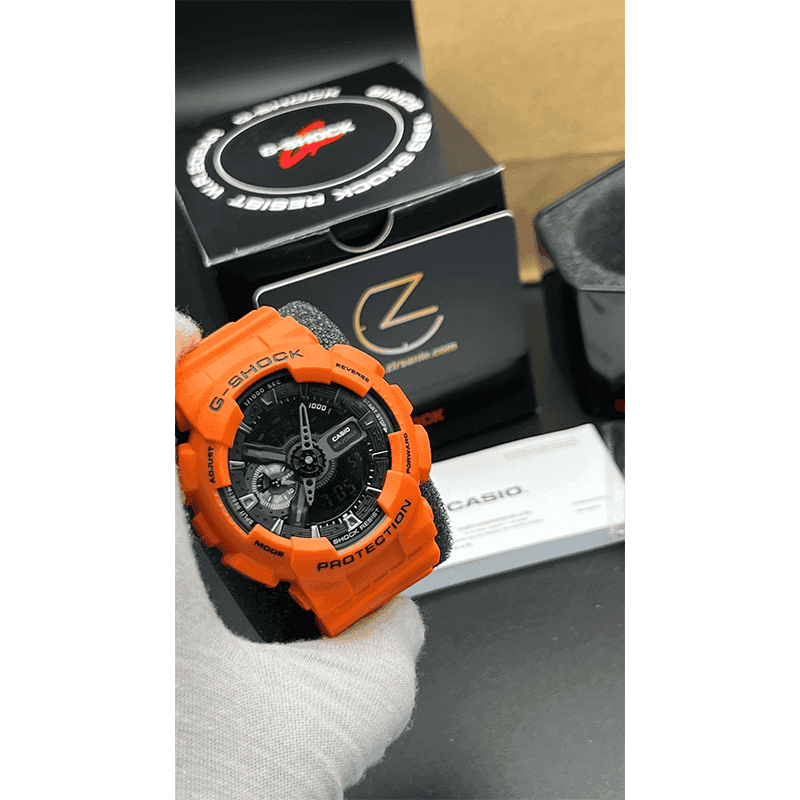 ساعت مچی مردانه کاسیو جی شاک نارنجی صفحه مشکی Casio G-Shock GA-110MR Orange Black Screen — تصویر ۴