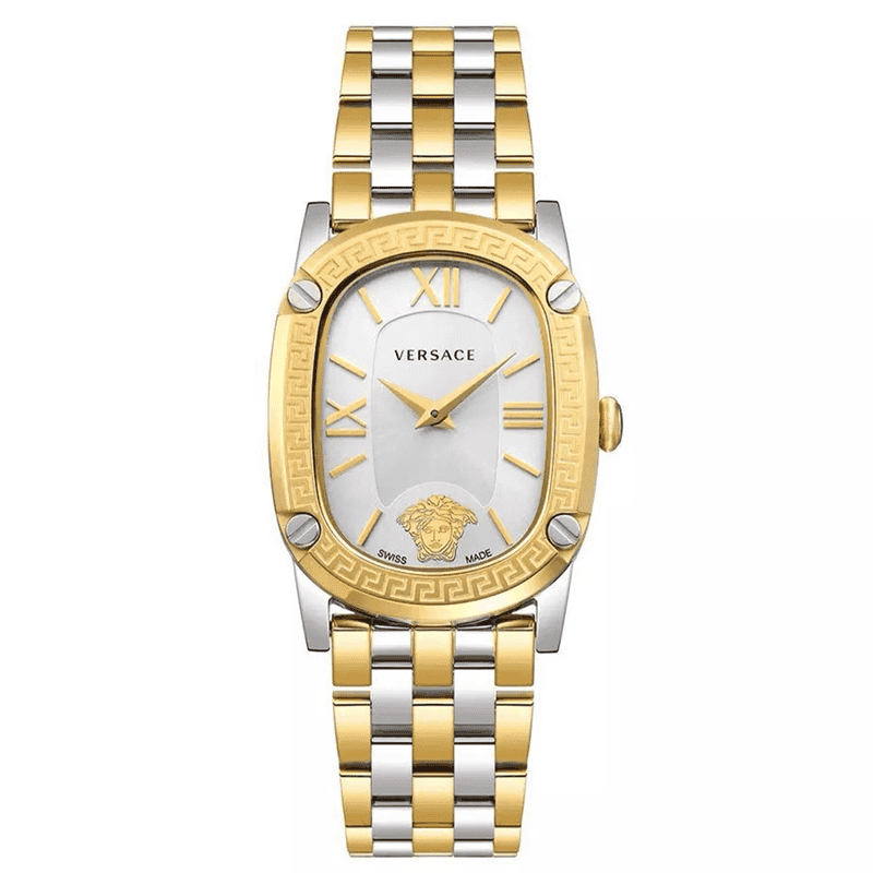 ساعت مچی زنانه ورساچه کوچر سیلور طلایی صفحه سفید Versace Couture Silver Golden White Screen