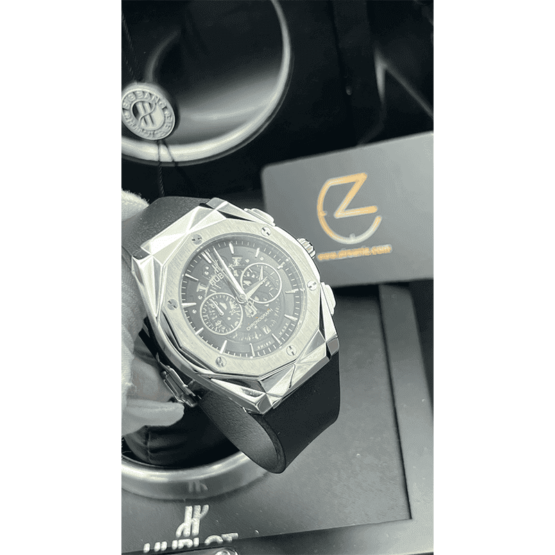 ساعت مچی مردانه هابلوت هشت ضلعی سیلور Hublot Aerofusion Orlinski Silver — تصویر ۶
