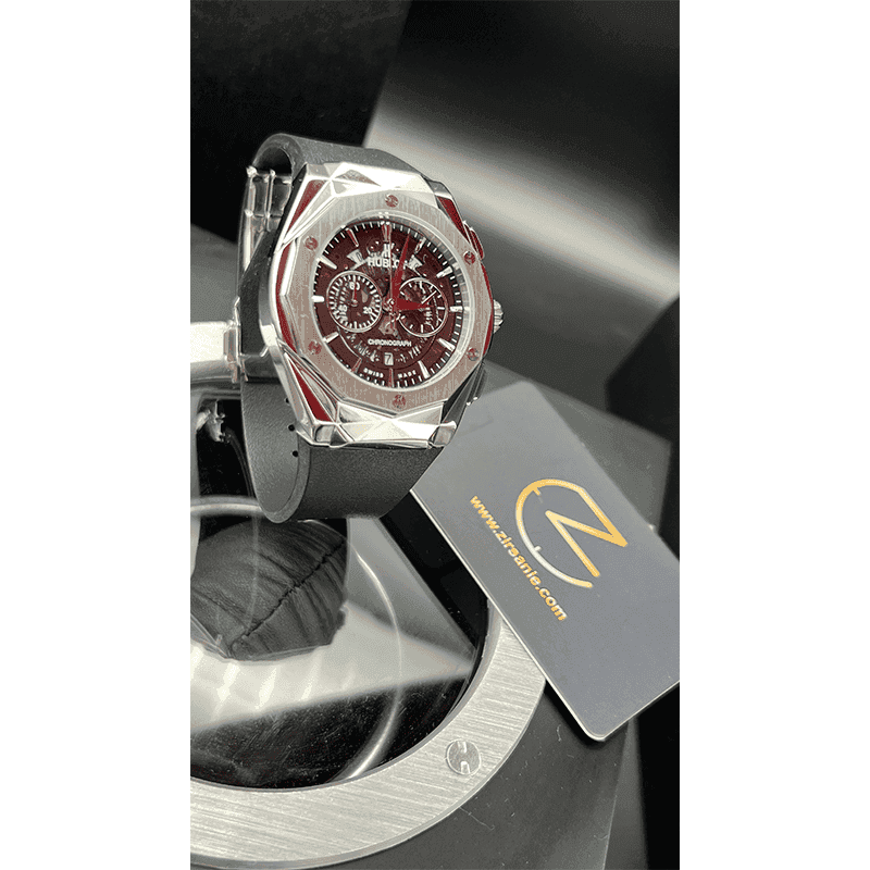 ساعت مچی مردانه هابلوت هشت ضلعی سیلور Hublot Aerofusion Orlinski Silver — تصویر ۲