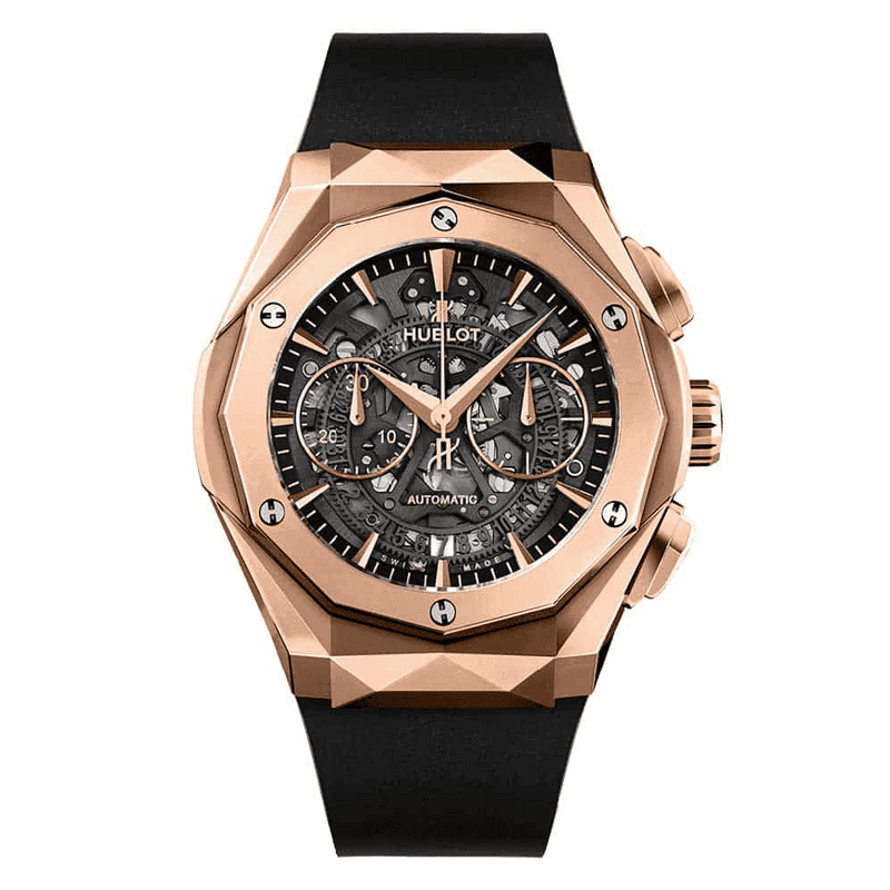 ساعت مچی مردانه هابلوت هشت ضلعی رزگلد Hublot Aerofusion Orlinski Rose Gold