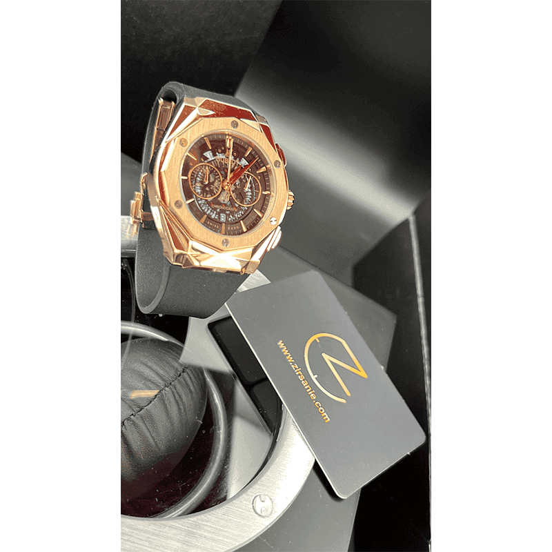 ساعت مچی مردانه هابلوت هشت ضلعی رزگلد Hublot Aerofusion Orlinski Rose Gold — تصویر ۲