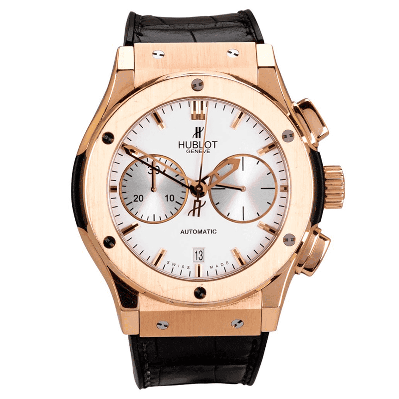 ساعت مچی هابلوت کلاسیک طلایی صفحه سفید (تک و ست) Hublot Classic Fusion Golden White Screen
