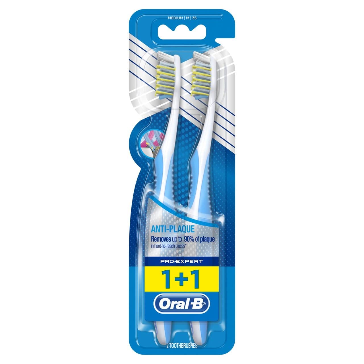 مسواک اورال بی با برس خیلی نرم Oral-B Pro-Expert Medium بسته 2 عددی