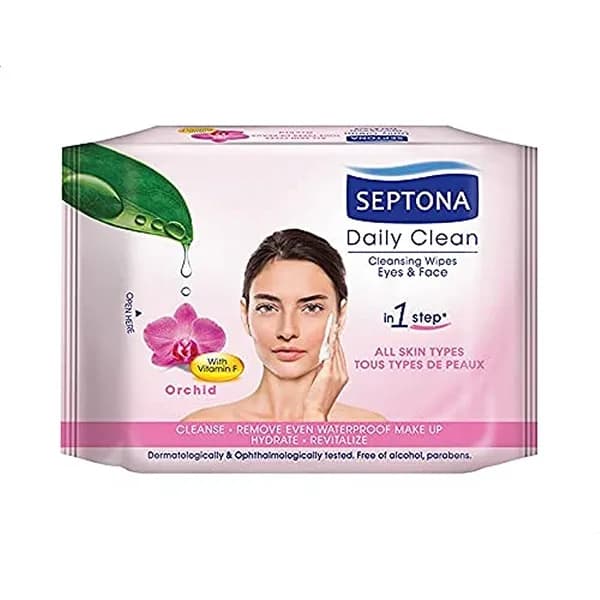 دستمال مرطوب روزانه سپتونا حاوی رایحه گل ارکیده Septona Orchid حجم 20 عددی