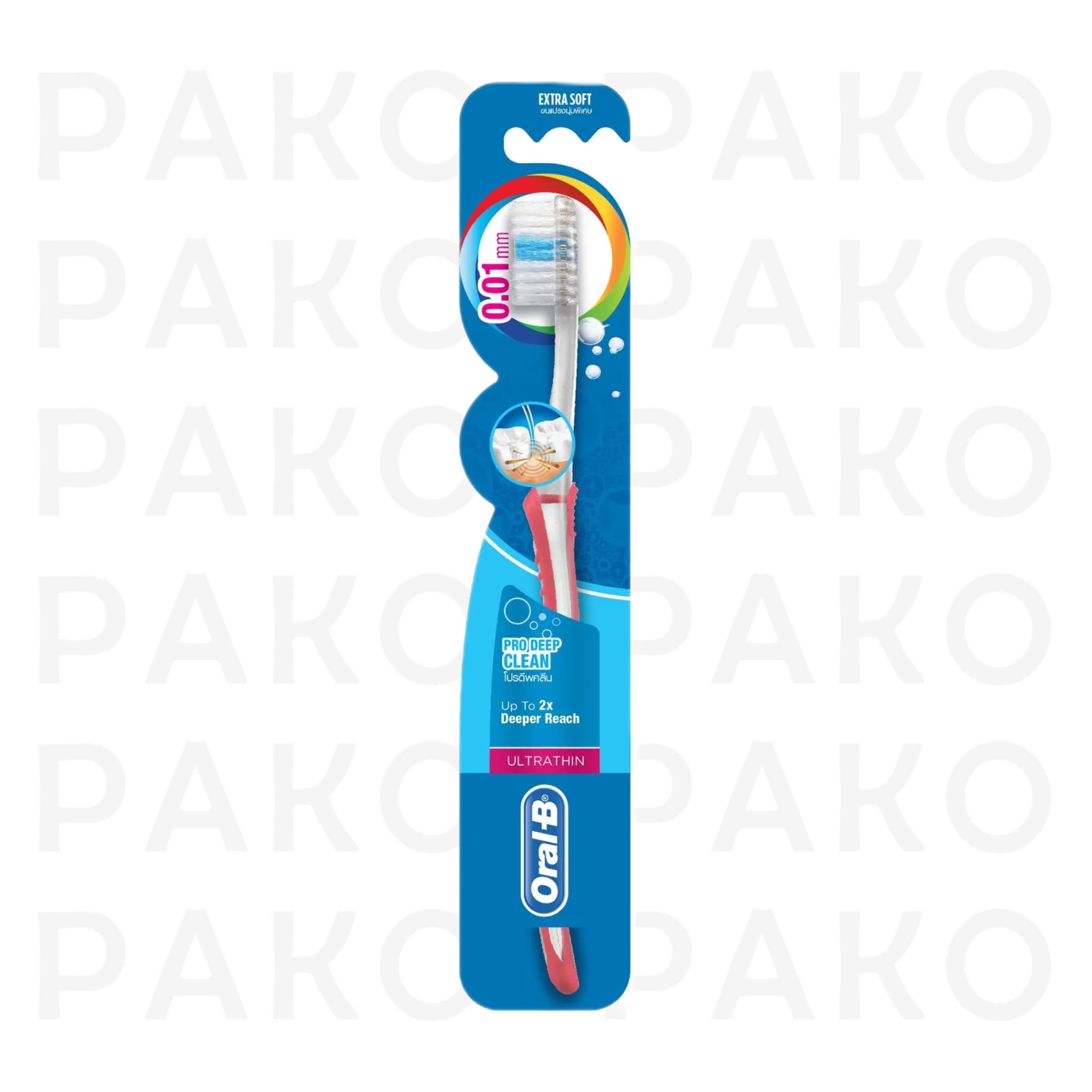مسواک سافت اورال بی Oral-B Pro Deep Clean Ultrathin برس خیلی نرم بسته 1 عددی — تصویر ۲