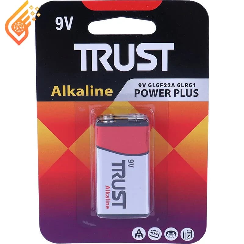 باتری کتابی 9 ولت تراست Alkaline Power Plus GL6F22A — تصویر ۲