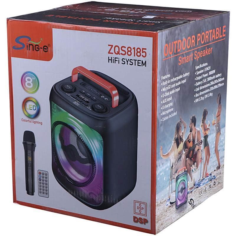 اسپیکر بلوتوثی سینگ ای ZQS8185 + میکروفون و ریموت کنترل — تصویر ۲