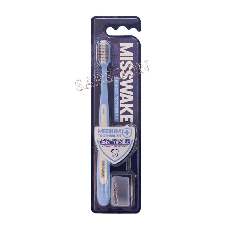 مسواک میسویک مدل Clinical آبی با برس متوسط Misswake Clinical Medium Toothbrush