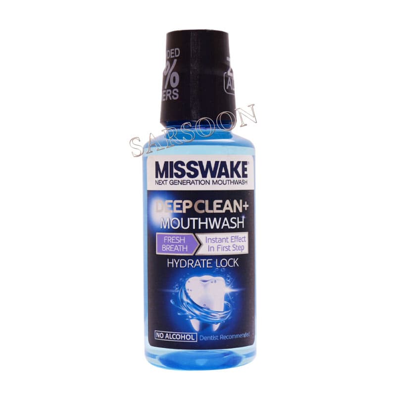 دهانشویه خوشبو کننده میسویک مدل Deep Clean حجم ۴۰۰ میلی لیترMisswake Deep Clean Mouthwash